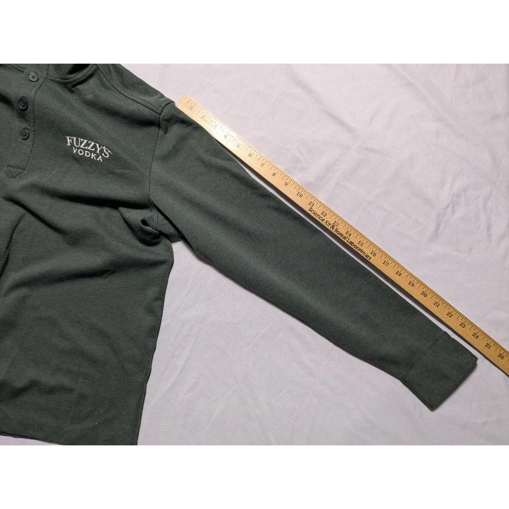 Fuzzy's Vodka x Brooks Brothers Men Medium Mock Neck Pullover Olive Green EUC